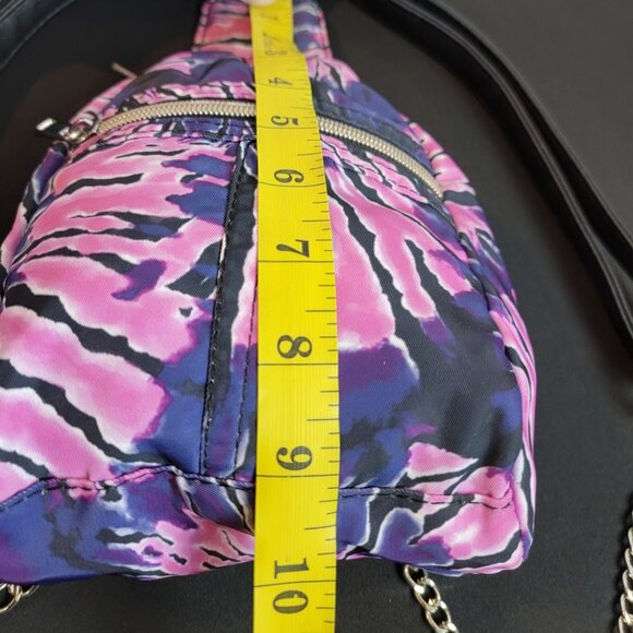 Purple & Pink Mini Backpack | Chain Strap Detail | Y2K Streetwear Style - Picture 7 of 8